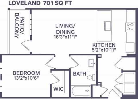 A1+ Loveland Floor Plan  at Notch66, Longmont, Colorado
